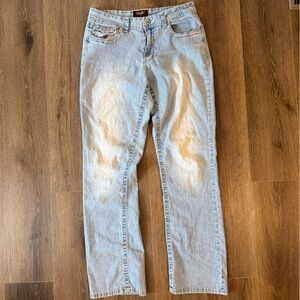 Angels Y2K light wash pink rhinestone jeans